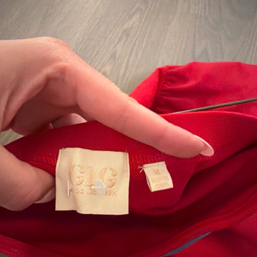 Red Strapless Mini Dress with Bubble Hem - Picture 3 of 3